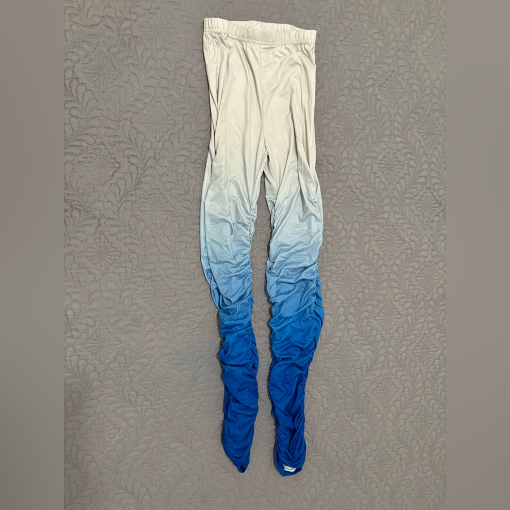 Blue Ombré Stacked Leggings